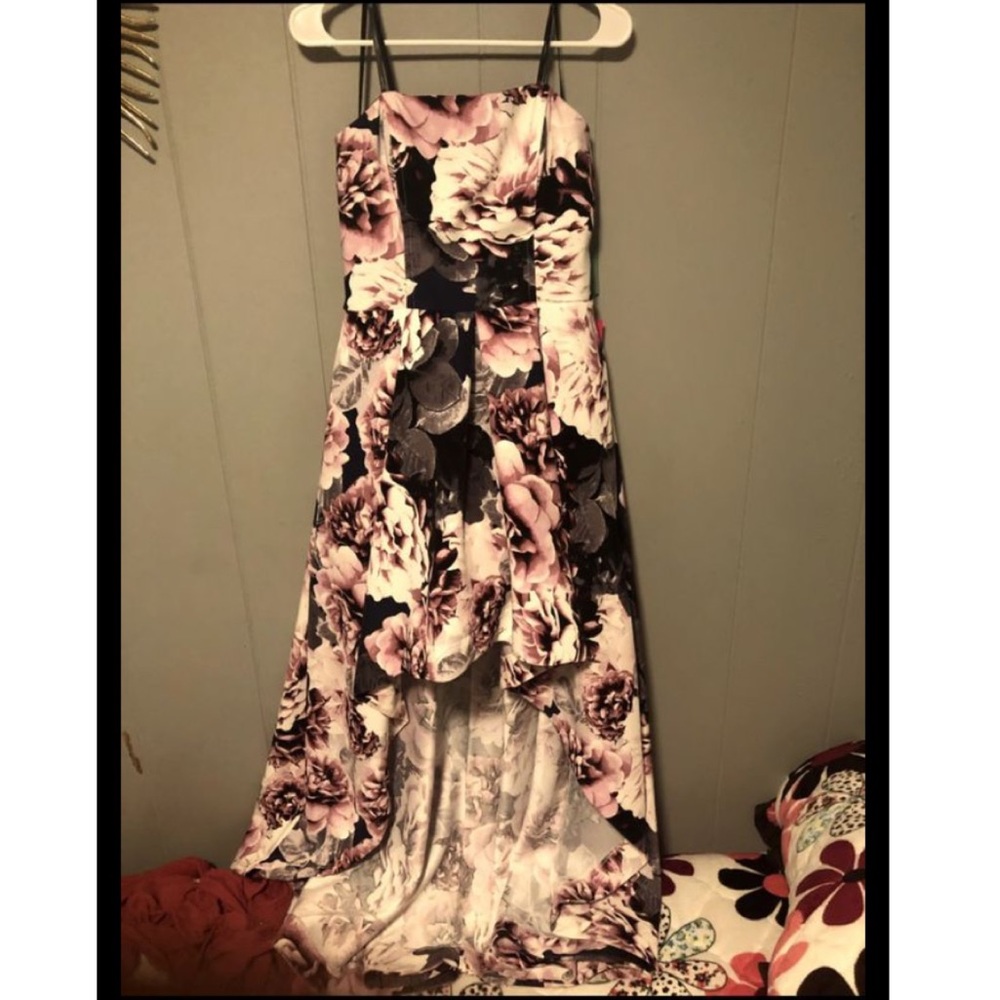 Junior High-low Strapless Prom Dress